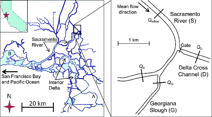 Figure 1.  Location of Delta Cross Channel gate.