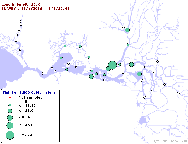 Map of Jan 2016 Catches