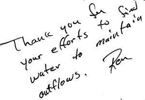 This note was at the bottom of the USFWS’s last Delta smelt determination memo to the USBR on June 1, 2016. This literally was their last action this year under the Delta Smelt Biological Opinion because there are no protections in summer once the South Delta reaches a water temperature of 25°C (77°F).