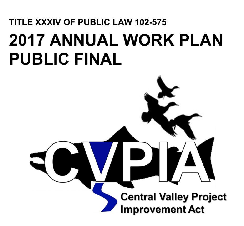 CVPIA 2017 Annual Work Plan Draft Cover Art